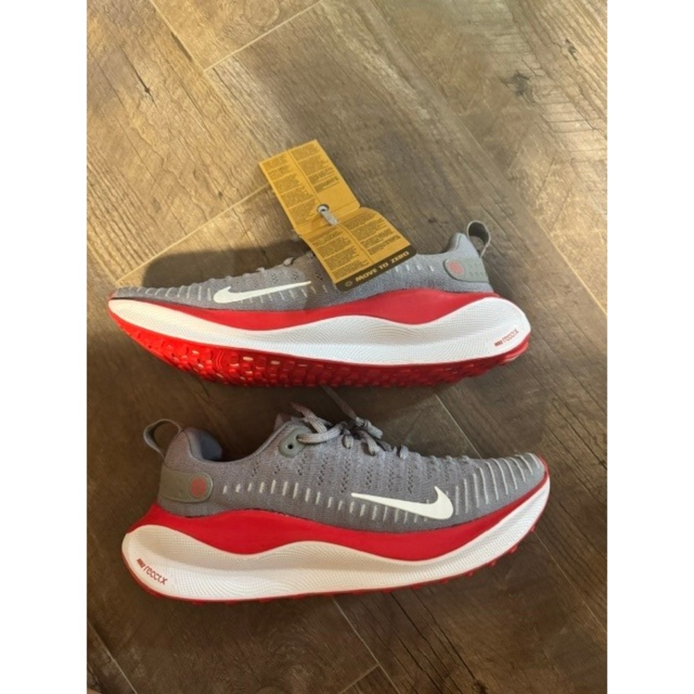 Nike ReactX Infinity Run 4 Mens Grey Red Running Shoes FJ1221-019 Size 10 NWT - Picture 6 of 9